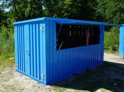 Container bar pliable 3 x 2 mètres Bleu RAL 5012