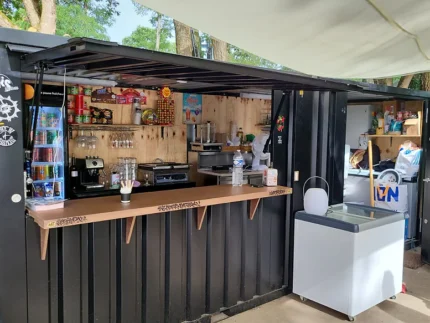 Container bar pliable 3 x 2 mètres noir RAL 9005